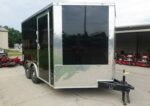 8.5x12 Black V-Nose Enclosed Trailer with Elect Pkg (2) 3500lb Axles Storage - Image 3