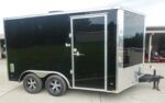 8.5x12 Black V-Nose Enclosed Trailer with Elect Pkg (2) 3500lb Axles Storage - Image 5