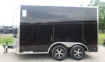 8.5x12 Black V-Nose Enclosed Trailer with Elect Pkg (2) 3500lb Axles Storage - Image 8