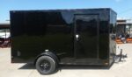 6x12 Enclosed Trailer Black V-Nose Blackout Package 3,500lb Axle Storage - Image 4
