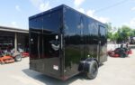6x12 Enclosed Trailer Black V-Nose Blackout Package 3,500lb Axle Storage - Image 6