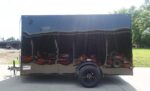 6x12 Enclosed Trailer Black V-Nose Blackout Package 3,500lb Axle Storage - Image 5