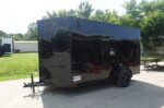 6x12 Enclosed Trailer Black V-Nose Blackout Package 3,500lb Axle Storage - Image 3