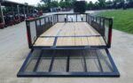 7x16 Dovetail Debris Utility Trailer 2ft Mesh Sides (2) 3500lb Axles 7K GVWR - Image 9
