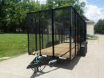 6.4x16 Straight Deck Utility Trailer 6ft Mesh Sides (2) 3,500lb Axles