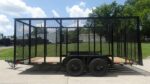 6.4x16 Straight Deck Utility Trailer 6ft Mesh Sides (2) 3,500lb Axles - Image 4