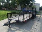 6.4x18 Utility Trailer with 2FT Mesh Sides & Gate (2) 3,500LB Axles GVWR 7K
