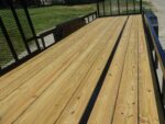 7x20 Powder Coated Straight Deck Utility Trailer with Side Gate (2) 3,500lb Axles - Image 16