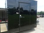 8.5x24 Black W/Black Out Hybrid Enclosed Trailer V-Nose (2) 7,000lb With Rails - Image 17