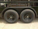 8.5x24 Black W/Black Out Hybrid Enclosed Trailer V-Nose (2) 7,000lb With Rails - Image 24