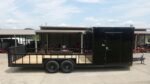 8.5x24 Black W/Black Out Hybrid Enclosed Trailer V-Nose (2) 7,000lb With Rails - Image 4