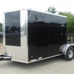 7x16 Black Hybrid Enclosed Trailer (2) 7000LB Axles Storage 14 Ply Tires