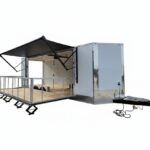 8.5' X 24' White Custom Stage Trailer Showcase Event Marketing