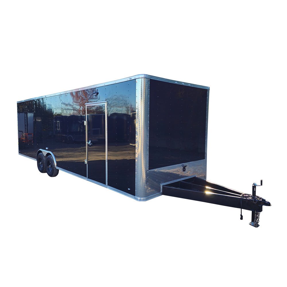 WhiteBackgroundImage_ca57a9ab-43df-453c-b7de-caec53daf940.jpg Custom Enclosed Trailer 8.5' X 28' Black Event Storage - Image 1