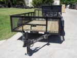 6.4x12 Dovetail Utility Trailer with 2ft Mesh Sides (2) 3,500lb Axles 7K GVWR - Image 2