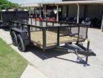 6.4x12 Dovetail Utility Trailer with 2ft Mesh Sides (2) 3,500lb Axles 7K GVWR