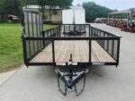 7x20 Dovetail Utility Trailer 2ft Mesh Side with Side Gate (2) 3,500lb Axles - Image 2