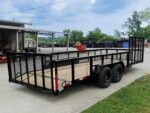 7x20 Dovetail Utility Trailer 2ft Mesh Side with Side Gate (2) 3,500lb Axles - Image 6