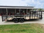7x20 Dovetail Utility Trailer 2ft Mesh Side with Side Gate (2) 3,500lb Axles - Image 7