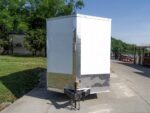 7x20 Enclosed Trailer White - Silver ATP Barn Door (2) 3500lb Axles