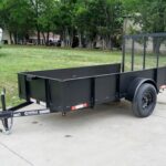 5x10 Utility Trailer with 18in Metal Sides 3500lb Axle