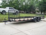 6.4x20 Utility Trailer with Side Gate and 18" Mesh (2) 3,500lb Axles - Image 2