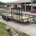 6.4x20 Utility Trailer with Side Gate and 18" Mesh (2) 3,500lb Axles