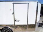 8.5x14 V-Nose Enclosed Trailer - Diamond Plate Floor Storage - Image 9