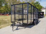 6.4' X 14' Tandem Axle Straight Utility Trailer - Mesh 6' Sides - Image 3