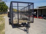 6.4' X 14' Tandem Axle Straight Utility Trailer - Mesh 6' Sides - Image 4