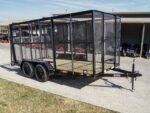 6.4' X 14' Tandem Axle Straight Utility Trailer - Mesh 6' Sides - Image 11