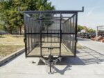 7x18 Tandem axle 2-3500lb Utility Trailer 6ft Mesh Sides with Ladder Racks 7K GVWR - Image 2