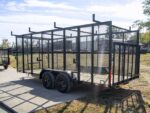 7x18 Tandem axle 2-3500lb Utility Trailer 6ft Mesh Sides with Ladder Racks 7K GVWR - Image 4