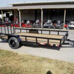 7x14 Dovetail Utility Trailer 3,500lb Axle with Brake