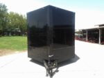 8.5x18 Black V-Nose Enclosed Trailer with Blackout Package (2) 3,500lb Axles - Image 2