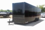 8.5x18 Black V-Nose Enclosed Trailer with Blackout Package (2) 3,500lb Axles