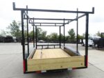6.4x12 Straight Deck Utility Trailer 6ft Ladder Racks (2) 3500lb Axles - Image 9