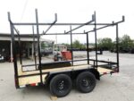 6.4x12 Straight Deck Utility Trailer 6ft Ladder Racks (2) 3500lb Axles - Image 12