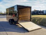 7x14 Enclosed Trailer Black V-Nose Blackout Package 3,500lb Axle Storage - Image 8