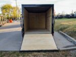 7x14 Enclosed Trailer Black V-Nose Blackout Package Storage (2) 3,500lb Axles - Image 11