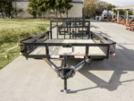 6.4x12 Dovetail Utility Trailer with Side Baskets (2) 3500lb Axles - Image 4