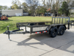 6.4x12 Dovetail Utility Trailer with Side Baskets (2) 3500lb Axles - Image 5