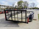 6.4x12 Dovetail Utility Trailer with Side Baskets (2) 3500lb Axles - Image 8