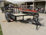 6.4x12 Dovetail Utility Trailer with Side Baskets (2) 3500lb Axles - Image 2