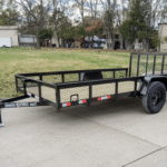 6.4x12 Dovetail Utility Trailer with 1ft Mesh Sides 3,500lb Axle