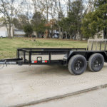 6.4x12 Dovetail Utility Trailer with 1ft Mesh Sides (2) 3,500lb Axles