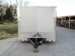 8.5x32 Silver Enclosed Car Hauler Trailer With Ramp and side door (3) 7K Axles 21k GVWR - Image 3