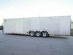 8.5x32 Silver Enclosed Car Hauler Trailer With Ramp and side door (3) 7K Axles 21k GVWR - Image 4
