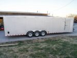 8.5x32 Silver Enclosed Car Hauler Trailer With Ramp and side door (3) 7K Axles 21k GVWR - Image 6