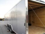 8.5x32 Silver Enclosed Car Hauler Trailer With Ramp and side door (3) 7K Axles 21k GVWR - Image 15